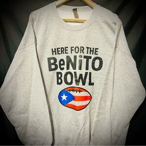Bad Bunny I Inspired Sweatshirt Here for Benito Bowl Crewneck XL NWOT 2 for $40